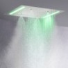 Brushed kúpeľňa sprchová hlava strop namontovaný obdĺžnikový Atomizing dažďové funkcie LED sprcha dotyková obrazovka systém sprchový kohútik